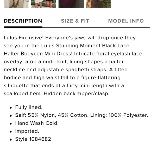 Lulus Black Lace Halter Mini Dress - Picture 5 of 7
